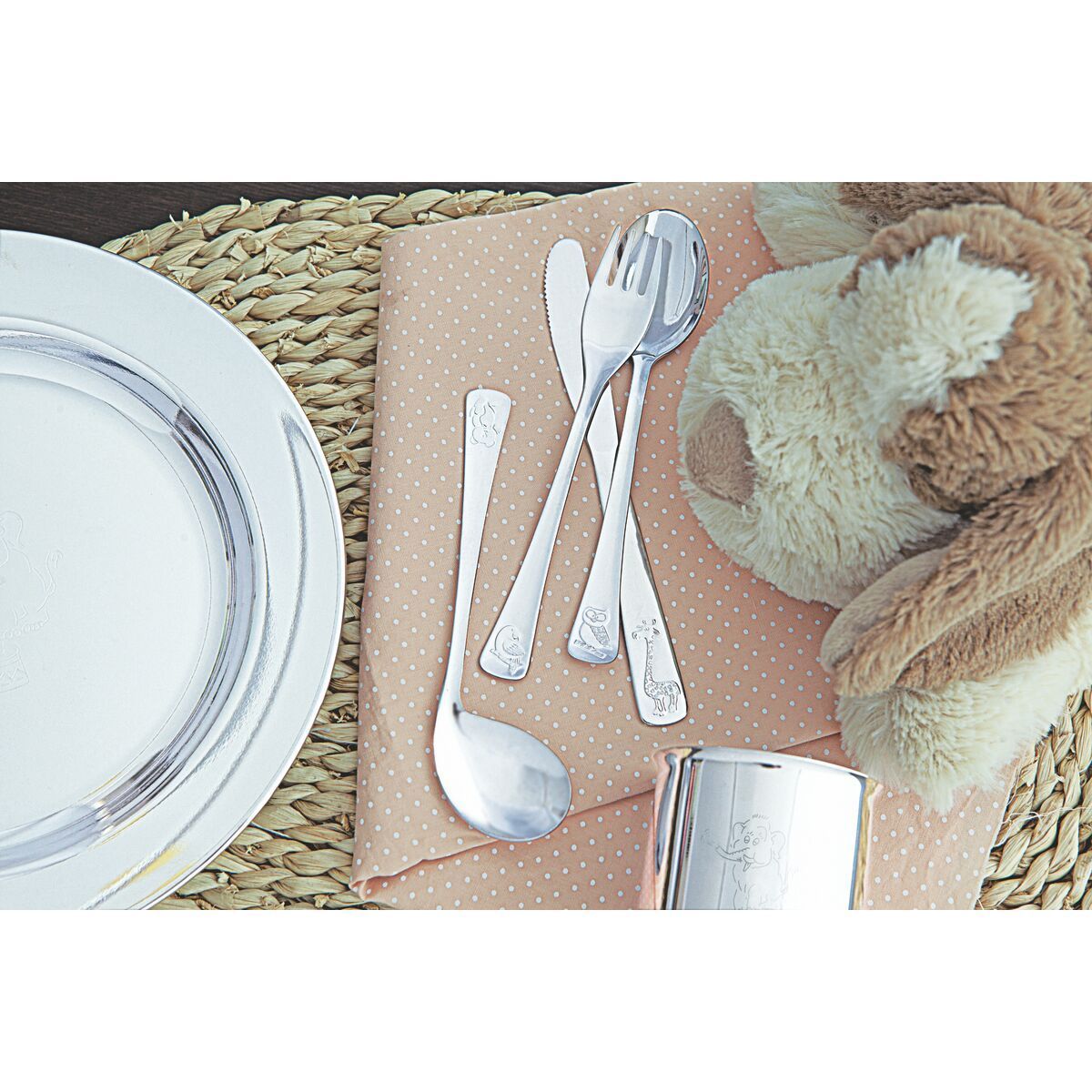 JG.TALHERES ACO INOX P/CRIANCA 4PCS