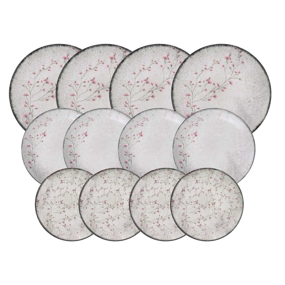 JOGO DE PRATOS 12 PCS FLORALIS