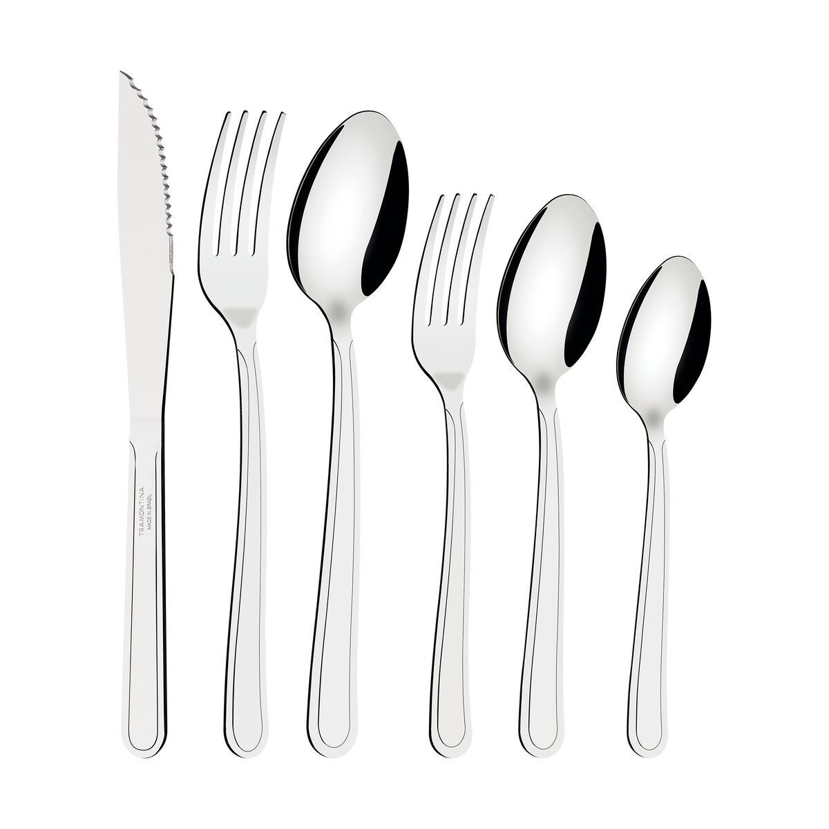 Faqueiro Tramontina Búzios em Aço Inox 36 Peças