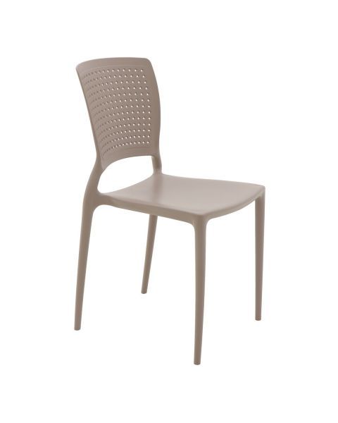 Conjunto 4 Cadeiras Tramontina Summa Safira em Polipropileno e Fibra de Vidro Camurça