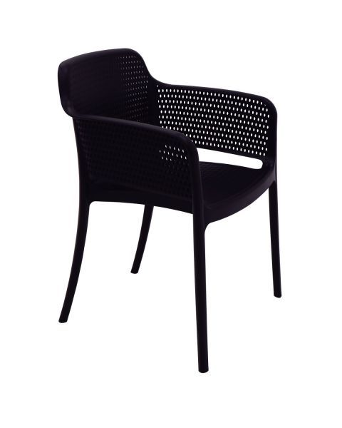 Conjunto 4 Cadeiras Tramontina Summa Gabriela em Polipropileno e Fibra de Vidro Preto