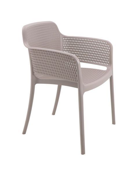 Conjunto 4 Cadeiras Tramontina Summa Gabriela em Polipropileno e Fibra de Vidro Camurça