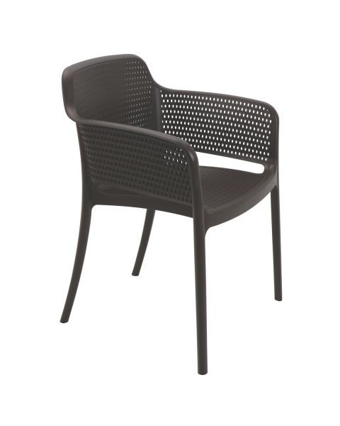 Conjunto 4 Cadeiras Tramontina Summa Gabriela em Polipropileno e Fibra de Vidro Marrom