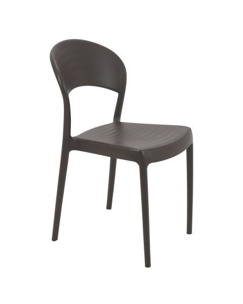 Conjunto 4 Cadeiras Tramontina Summa Sissi encosto fechado Summa em Polipropileno e Fibra de Vidro Marrom ECO