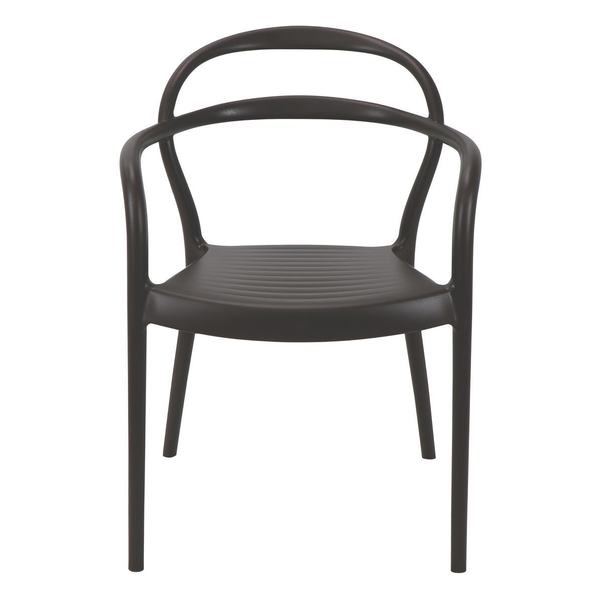 Conjunto 4 Cadeiras Tramontina Summa Sissi em Polipropileno e Fibra de Vidro com Braços Marrom