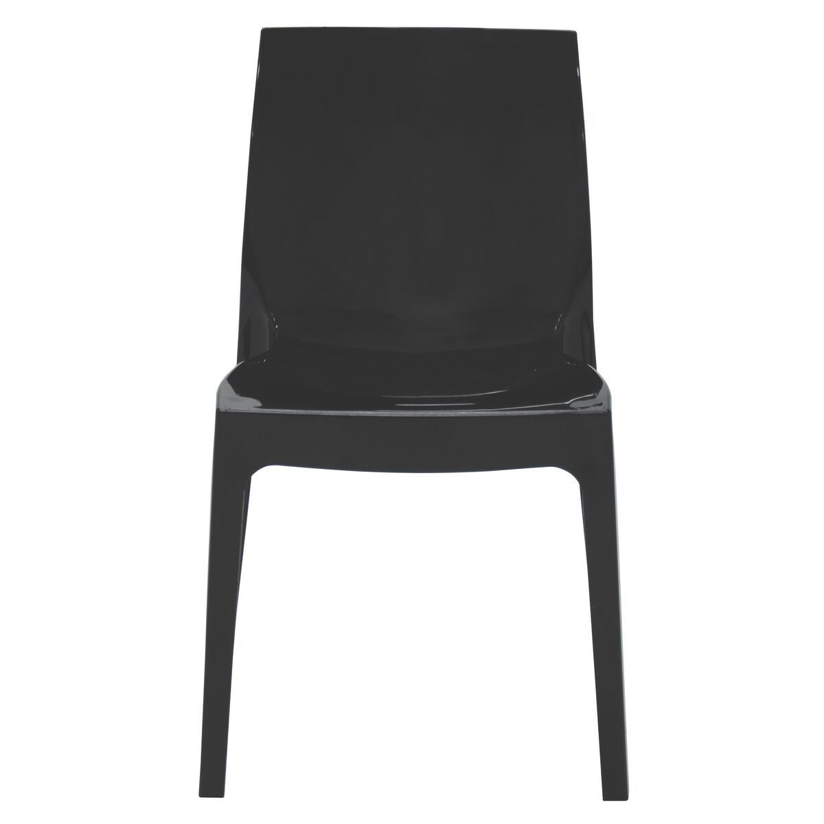 Conjunto 4 Cadeiras Tramontina Summa Alice Brilho Summa em Polipropileno Preto