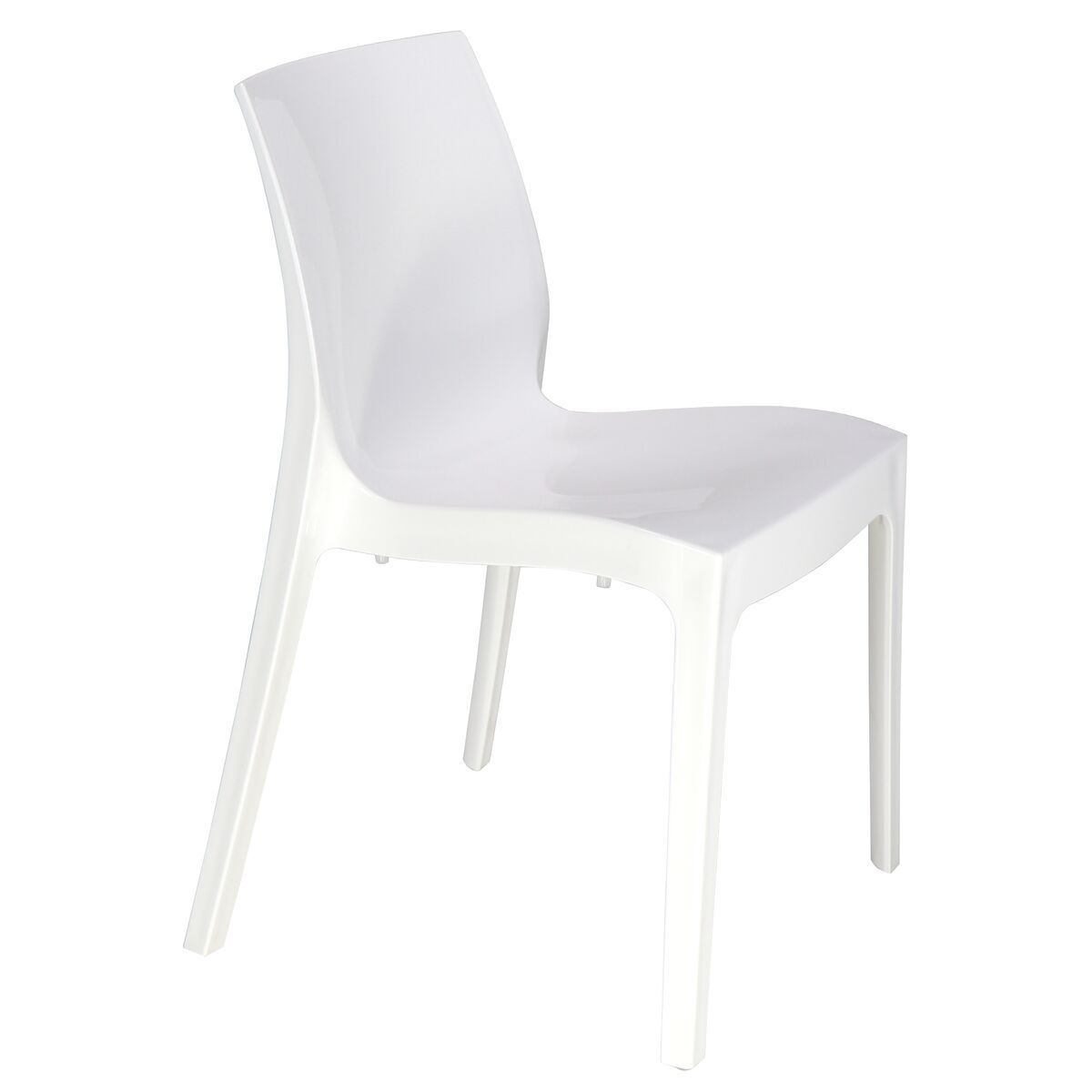 Conjunto 4 Cadeiras Tramontina Summa Alice Brilho em Polipropileno Branco