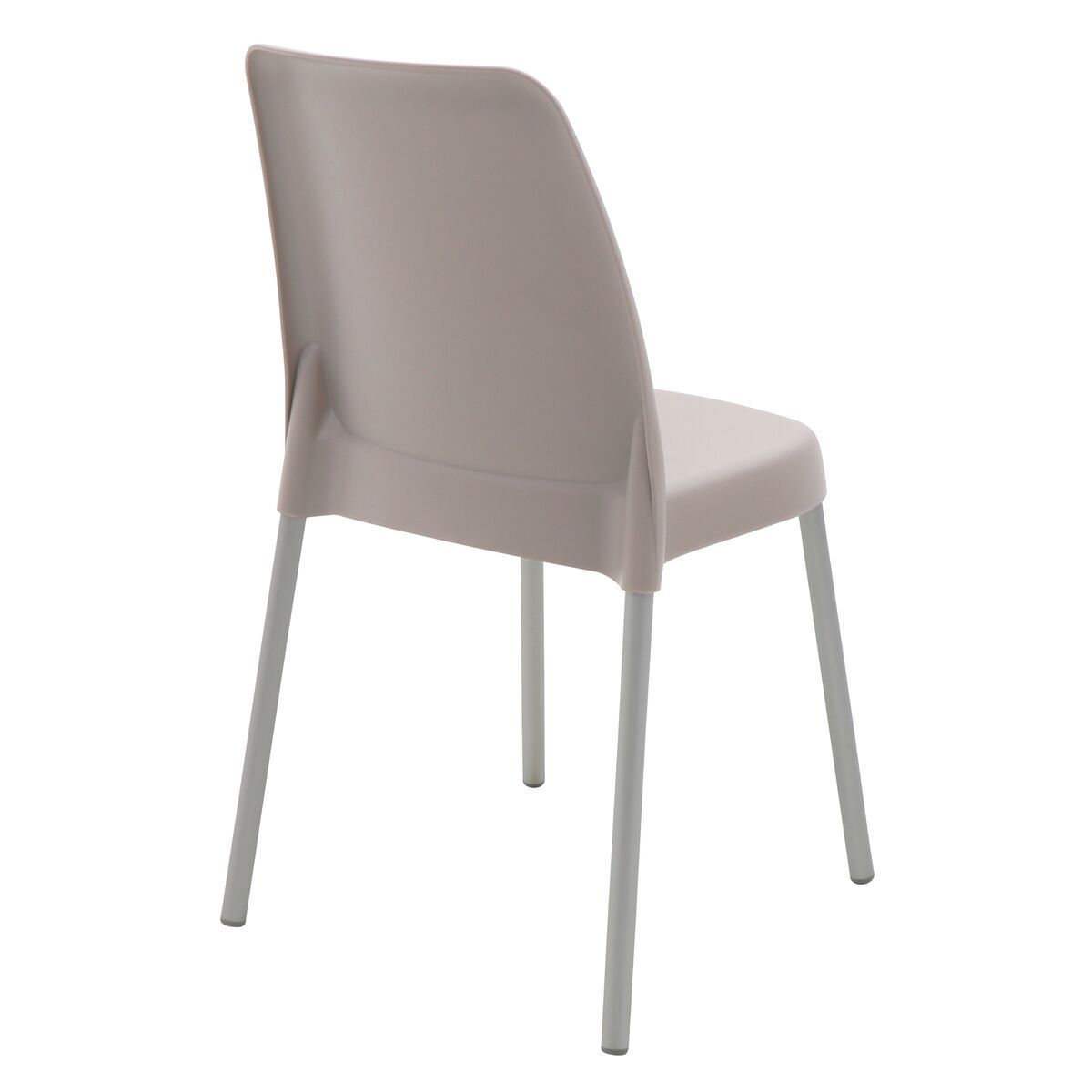 Conjunto 4 Cadeiras Tramontina Summa Vanda em Polipropileno Camurça com Pernas em Alumínio