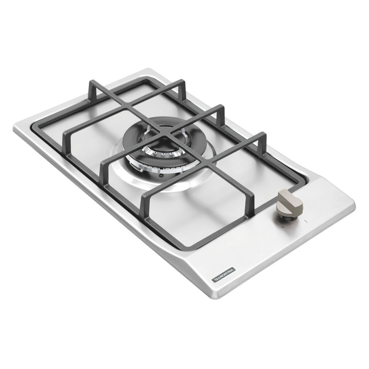 Cooktop a Gás Tramontina Dominó em Aço Inox e Trempes em Ferro Fundido com Acendimento Superautomático 1 Queimador