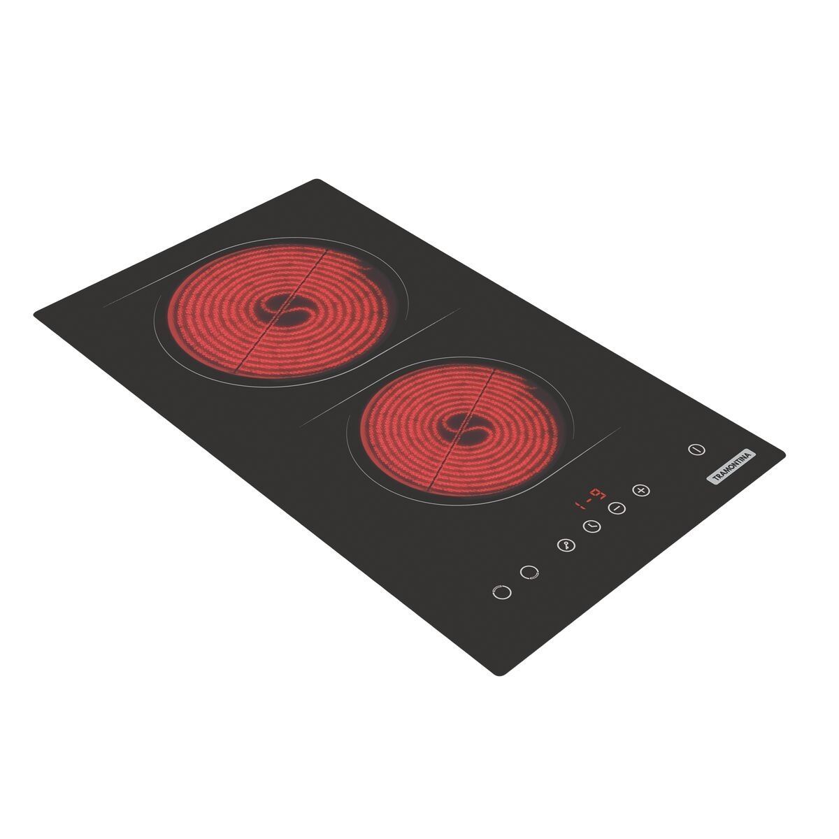 Cooktop Elétrico Tramontina New Dominó Vitrocerâmico com 2 Áreas de Aquecimento e Comando Touch
