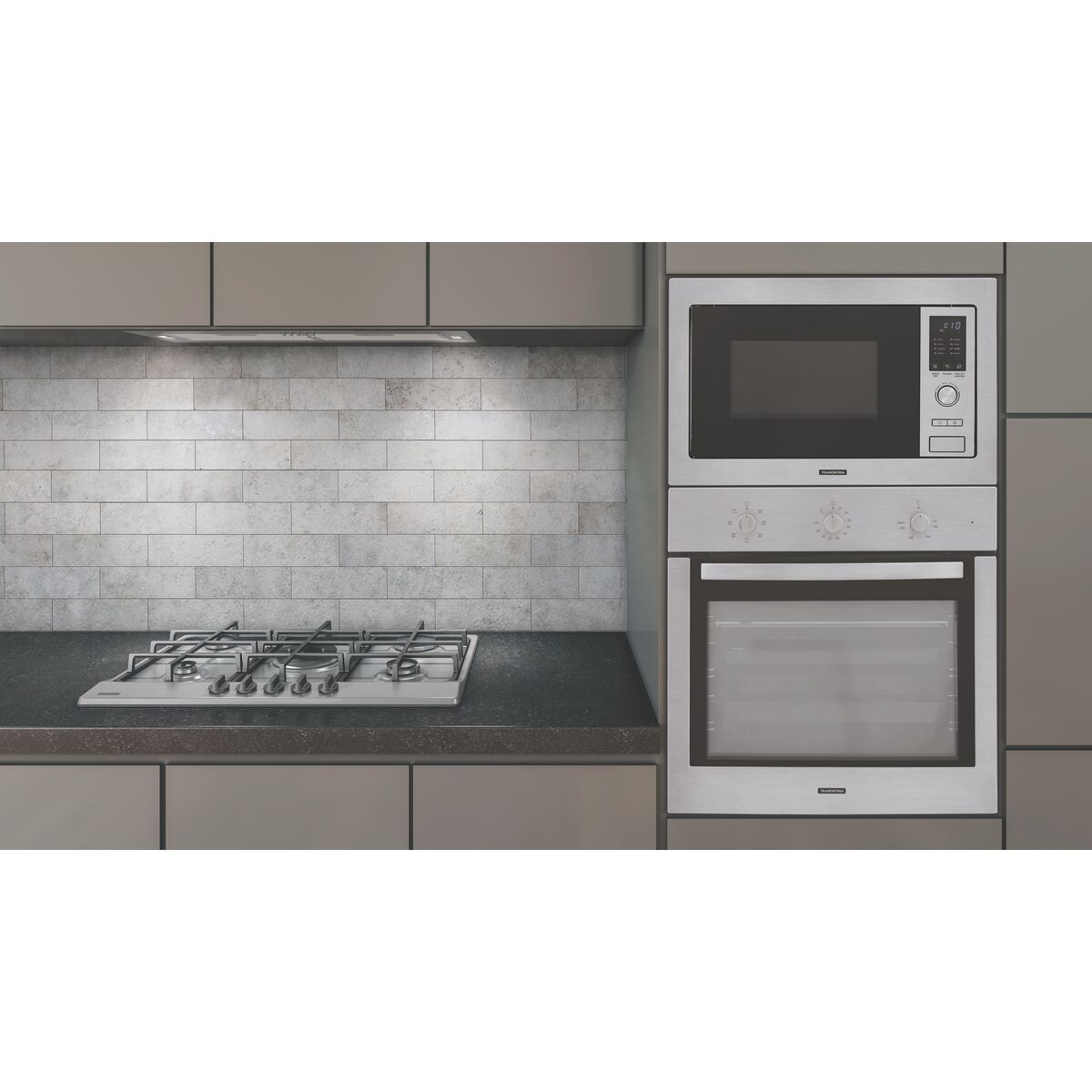 Cooktop a Gás Tramontina New Penta em Aço Inox e Trempes em Ferro Fundido com Acendimento Superautomático 5 Queimadores