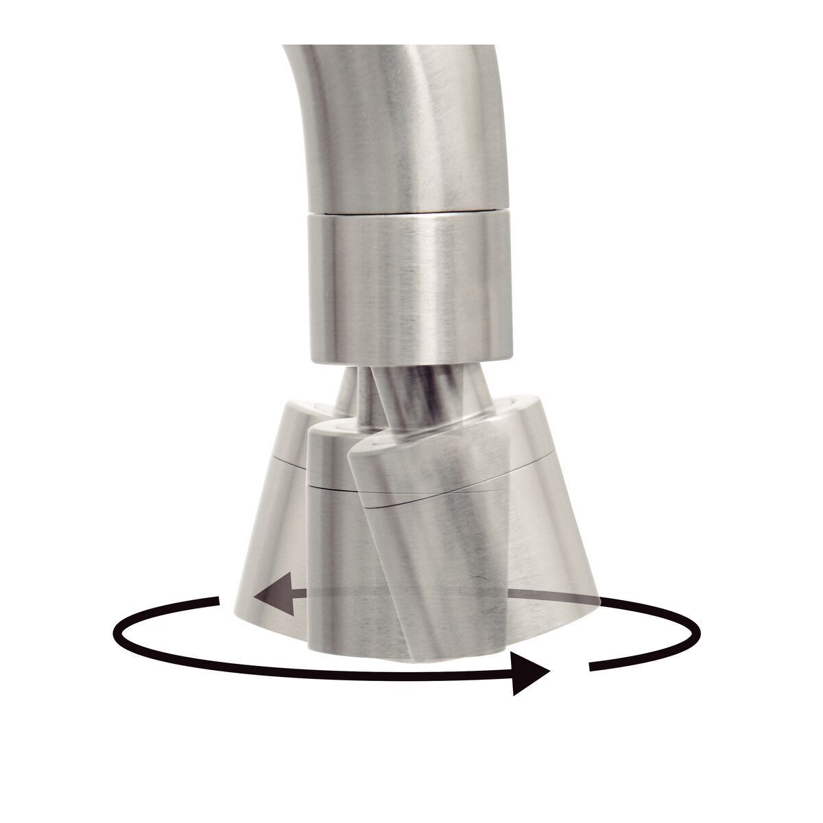 Monocomando Tramontina Angolare em Aço Inox Gold com Bica Articulada com revestimento PVD