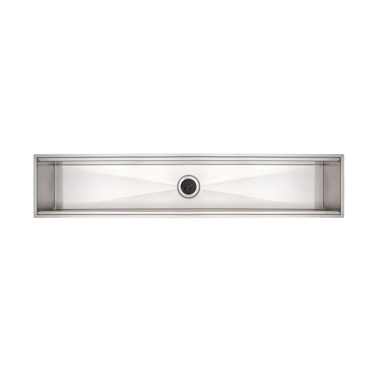 Canal Organizador em Aço Inox Tramontina para Sobrepor com Acabamento Acetinado 90x18 cm