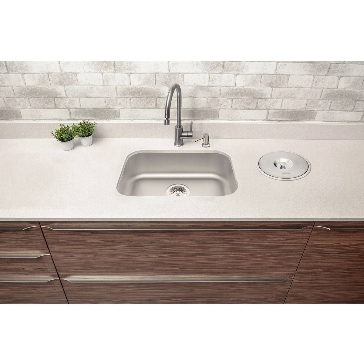 Cuba de embutir Tramontina Lavínia 48 BL em Aço Inox Escovado 48x34 cm