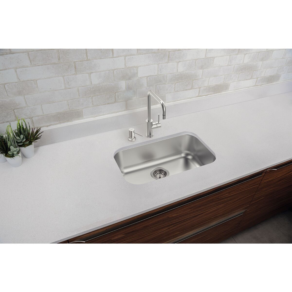 Cuba de embutir Tramontina Lavínia 56 BL em aço inox escovado 56x34 cm