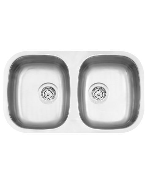 Cuba de embutir Tramontina Isis 2C 34 BL em Aço Inox Escovado 77x45 cm