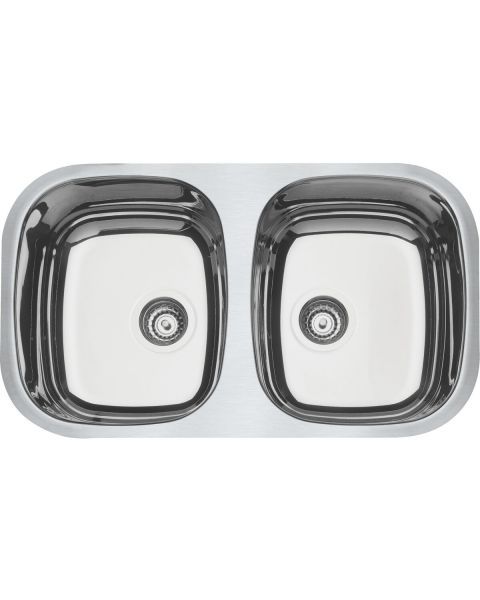 Cuba de embutir Tramontina Isis 2C 34 BL em Aço Inox Alto Brilho