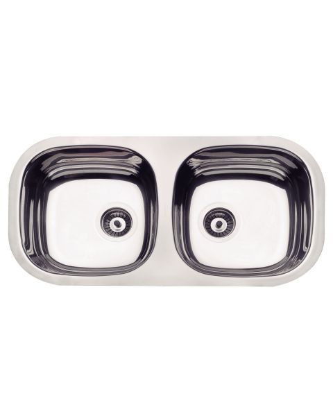 Cuba de embutir Tramontina Isis 2C 34 BL em Aço Inox Polido 72x34 cm