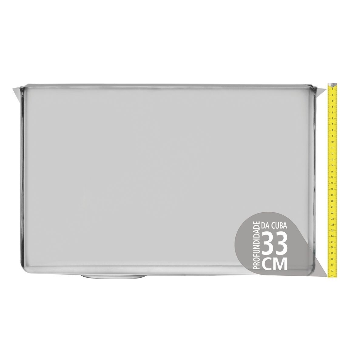 Tanque de embutir Tramontina Jumbo 92 L em Aço Inox 60x50 cm