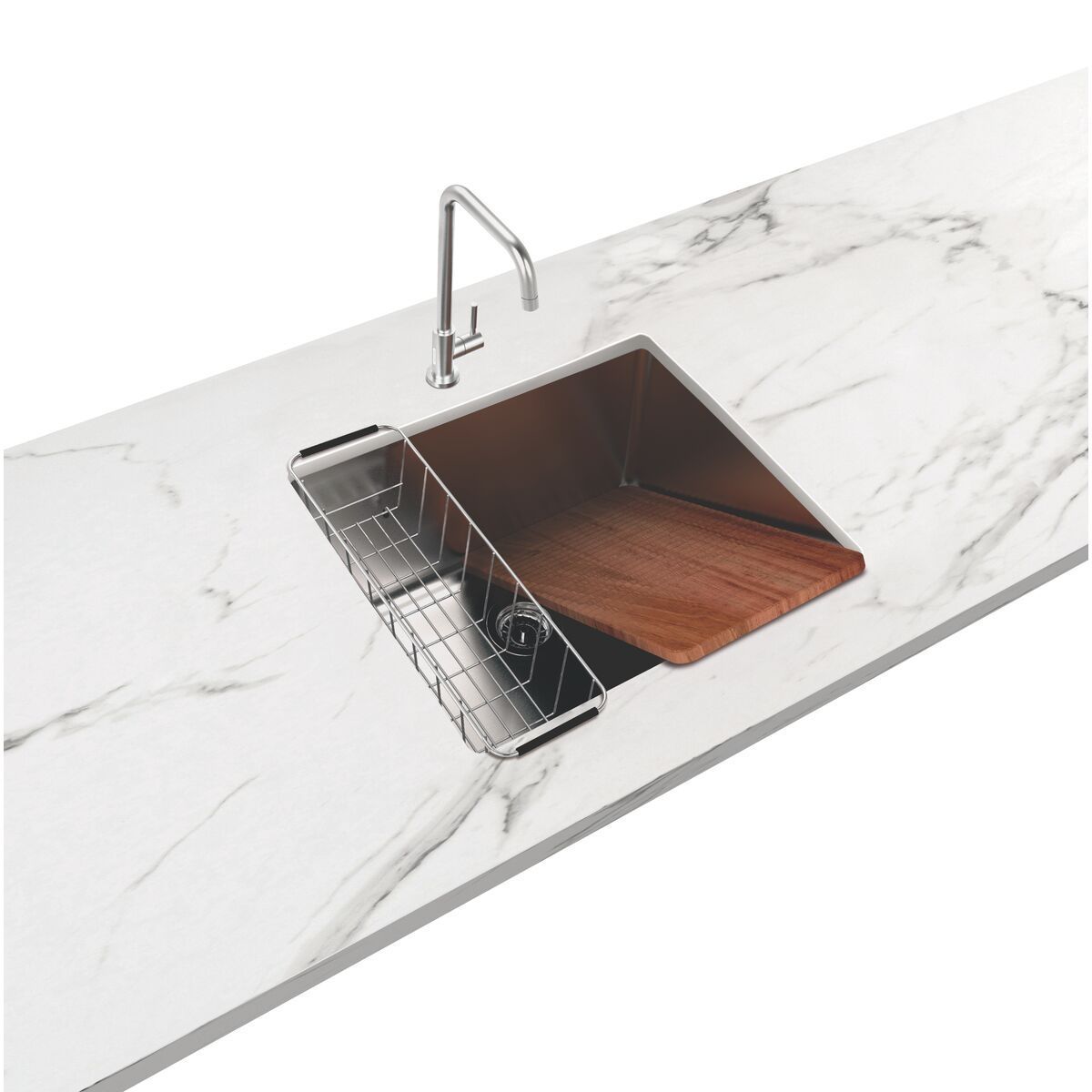 Tanque de embutir Tramontina Jumbo 92 L em Aço Inox 60x50 cm