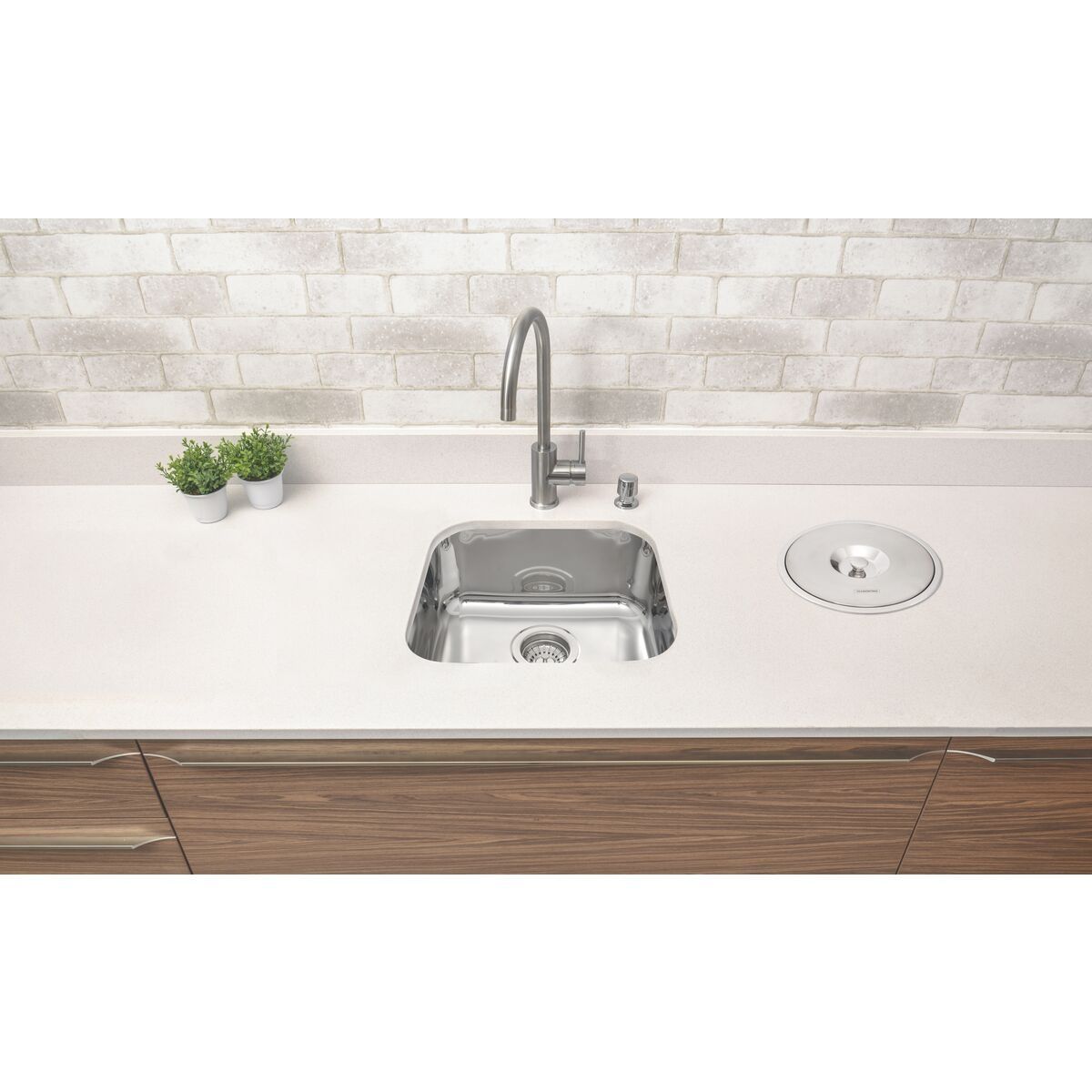 Cuba de embutir Tramontina Lavínia 40 BLem aço inox alto brilho 40x34 cm