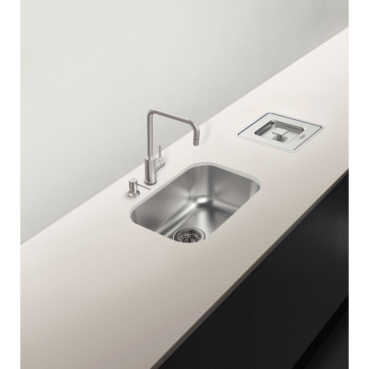 Cuba de embutir Tramontina Lavínia 47 BL em Aço Inox Escovado 47x30 cm