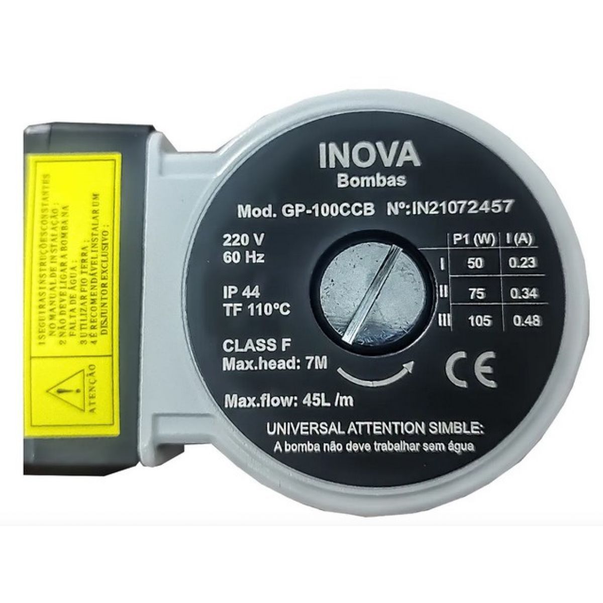INOVA BOMBA CIRCULADORA GP-100CCB (Lat&atilde;o - 220V)