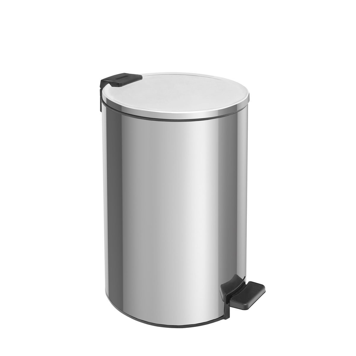 Lixeira com Pedal Tramontina Loop em A&ccedil;o Inox com Acabamento Polido e Balde Interno 20 L