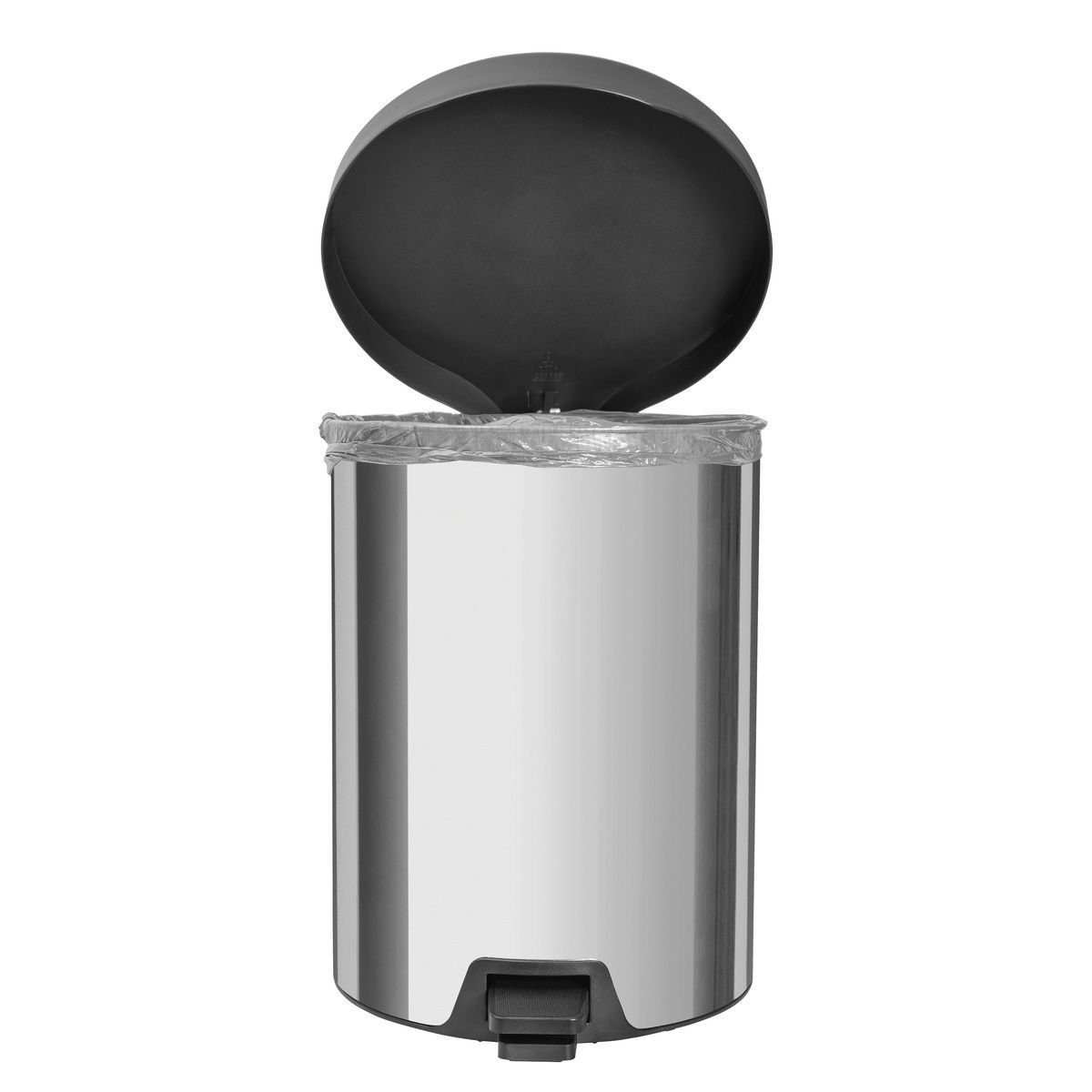 Lixeira com Pedal Tramontina New em A&ccedil;o Inox com Acabamento Polido 12 L