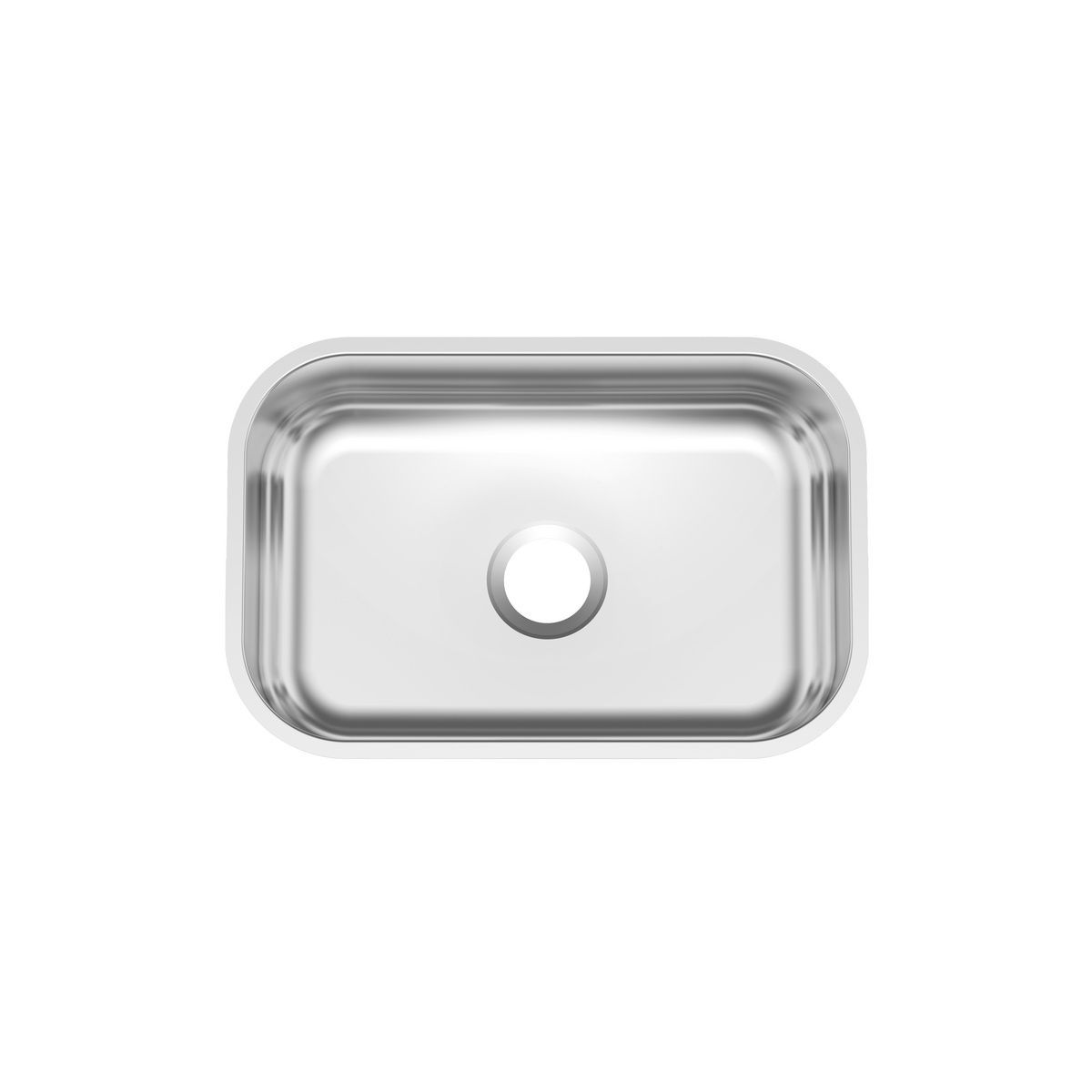 Cuba de embutir Tramontina Basic 47 BL em A&ccedil;o Inox 47x30 cm com valvula e sif&atilde;o