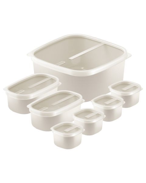 Jogo de Potes Tramontina MixColor em Polipropileno Algod&atilde;o com Tampa Transparente 7 Pe&ccedil;as