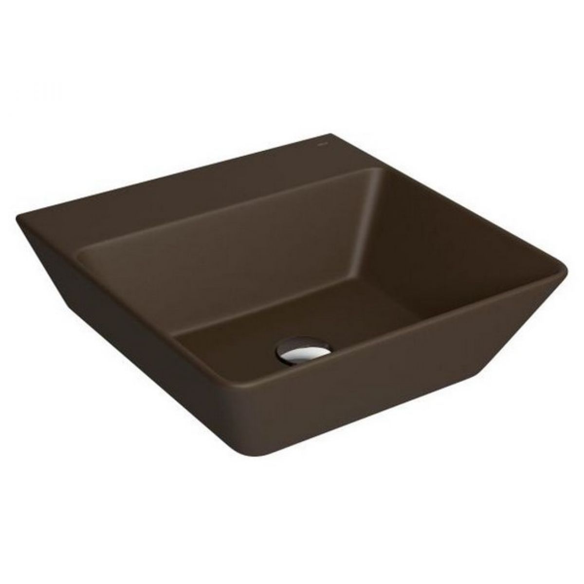 Cuba de Apoio Quadrada c/Mesa Marrom Fosco