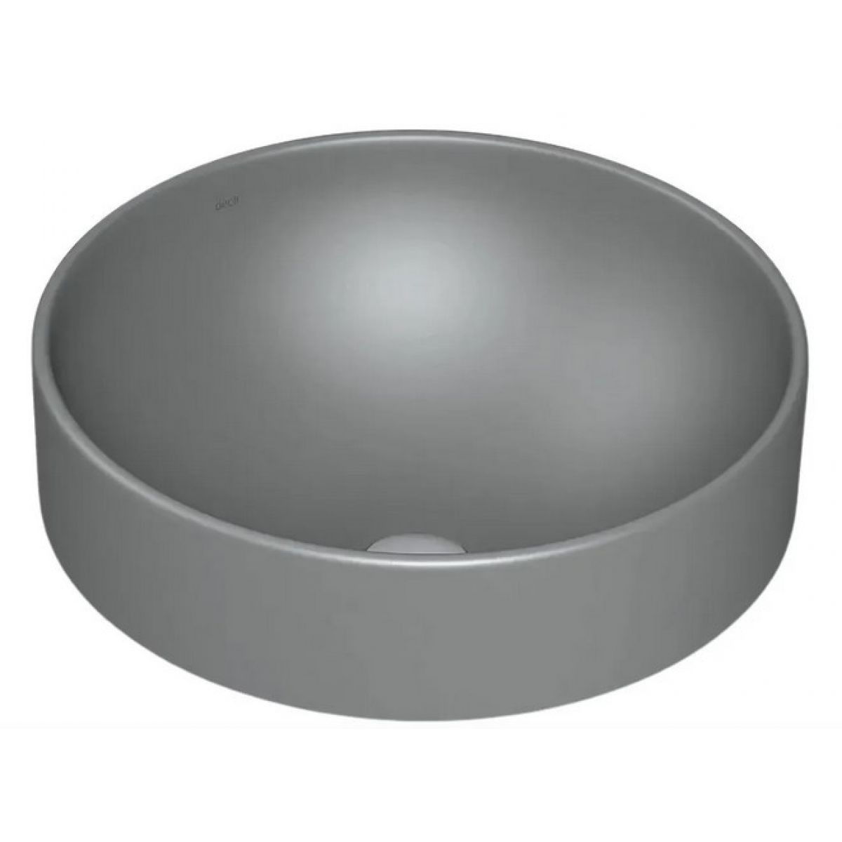 Cuba Sobrepor Deca Redonda Cinza Fosco