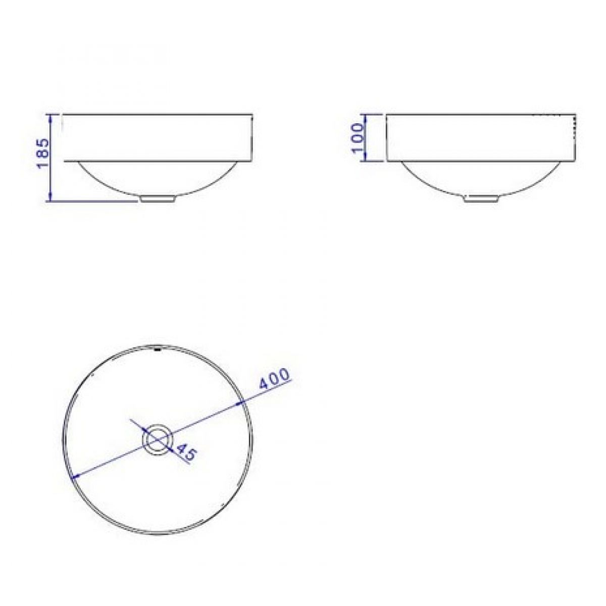 Cuba Sobrepor Redonda Bicolor Marrom Fosco e Branco Fosco