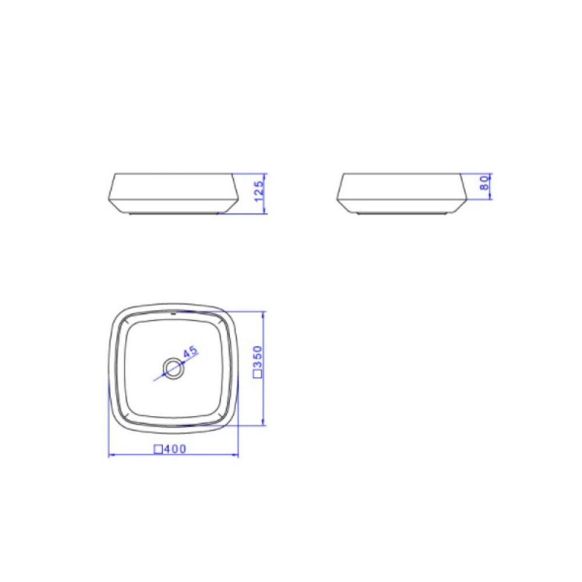 Cuba de Apoio Quadrada Jader Almeida 400mm