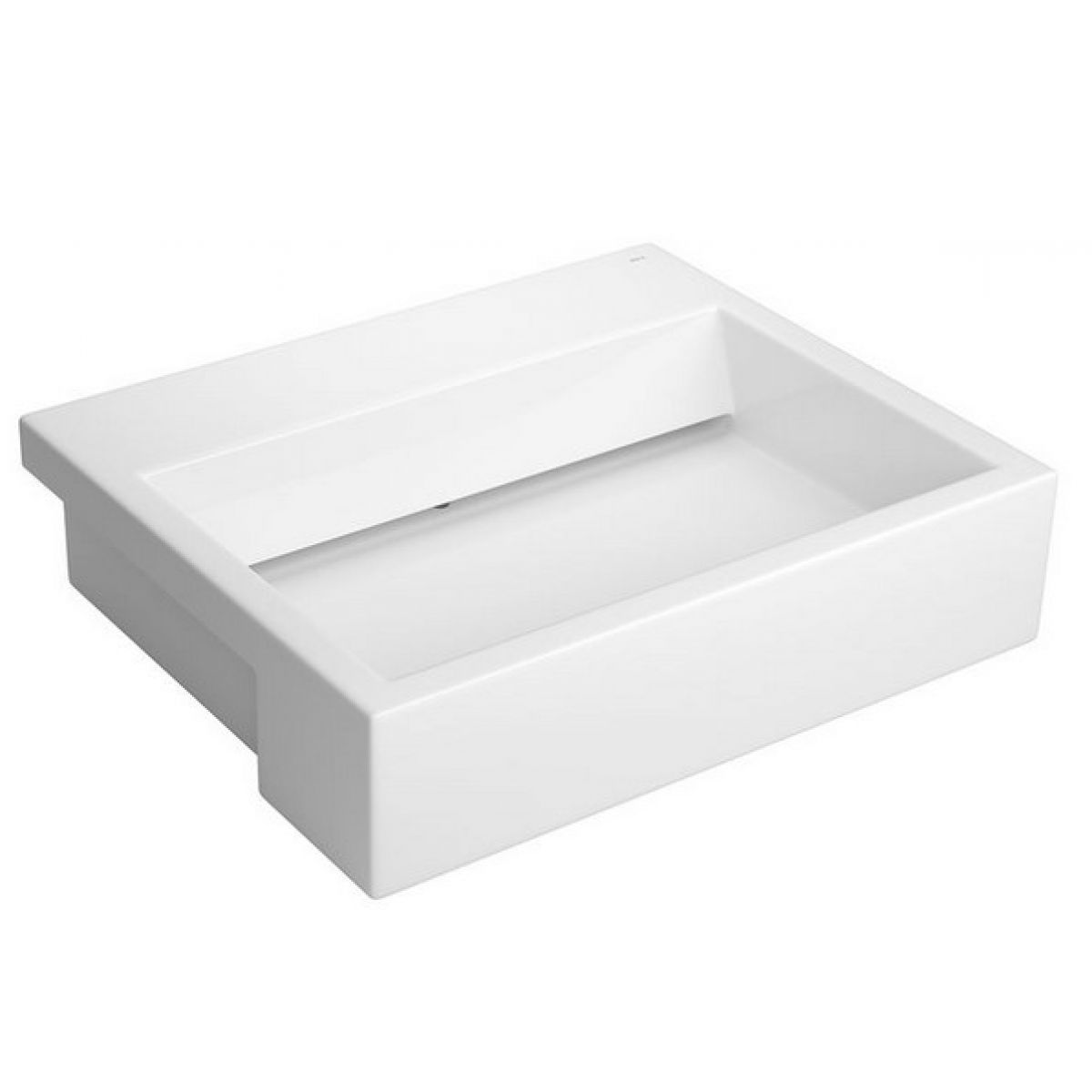 Cuba de Semi Encaixe com Mesa e V&aacute;lvula Oculta Retangular