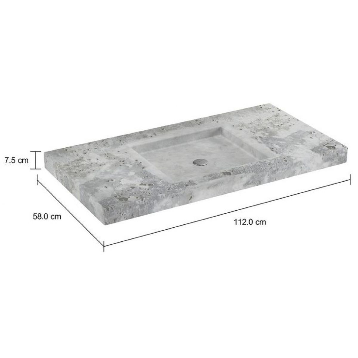 Cuba de Apoio Retangular Bruta