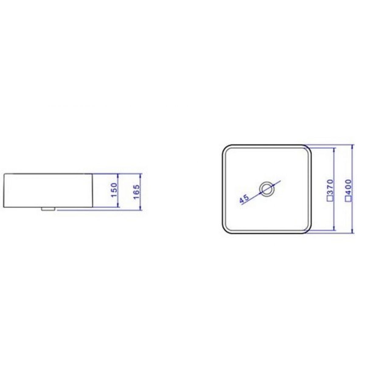 Cuba Apoio Quadrada Deca Marrom Fosco