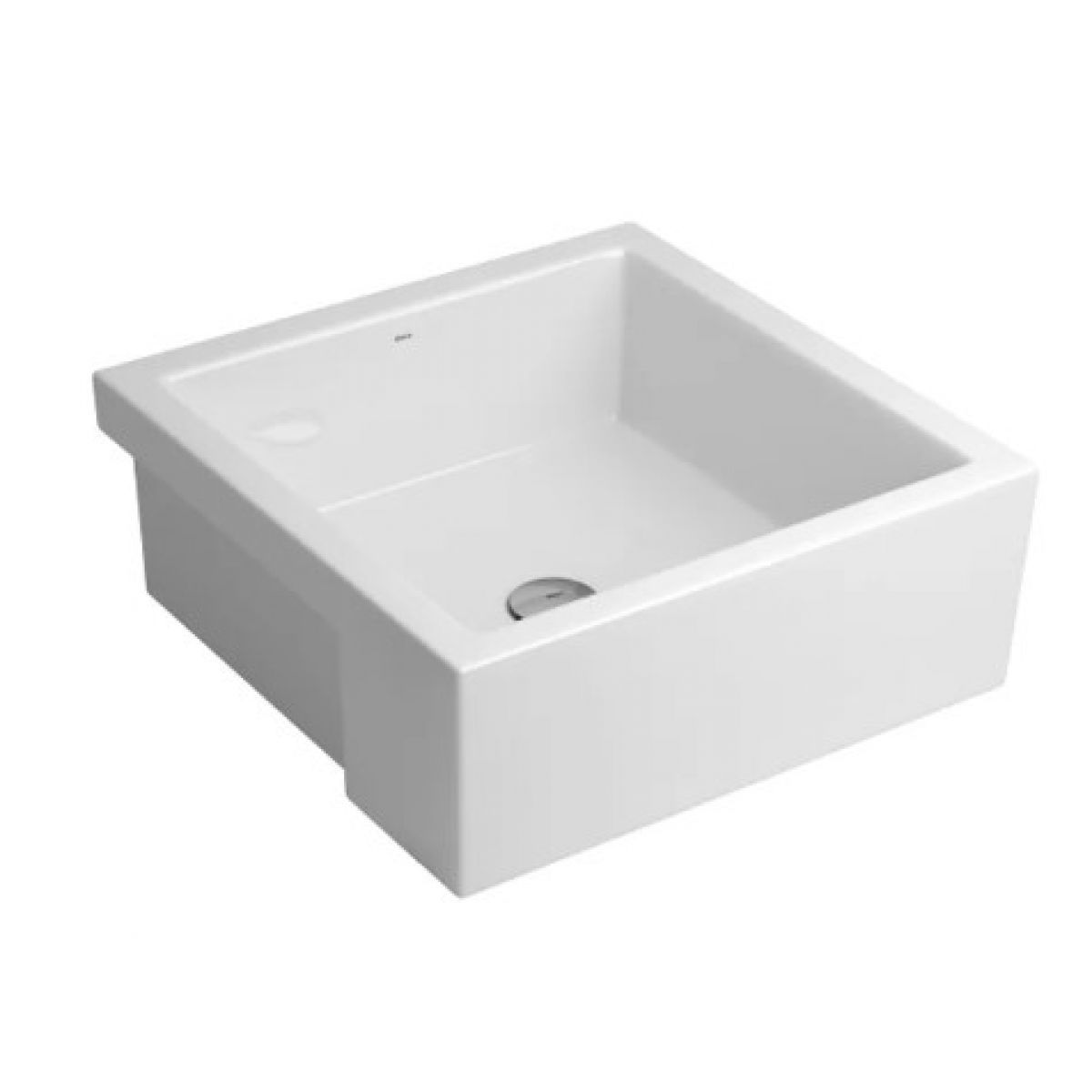 Cuba de Semiencaixe Quadrada L.800.17 410mm Branco