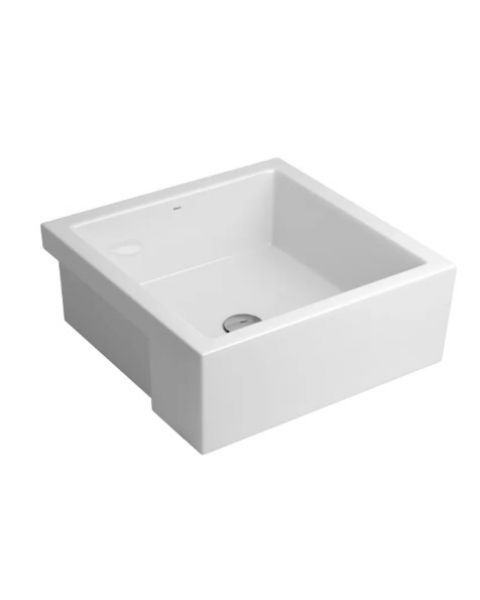Cuba de Semiencaixe Quadrada L.800.17 410mm Branco