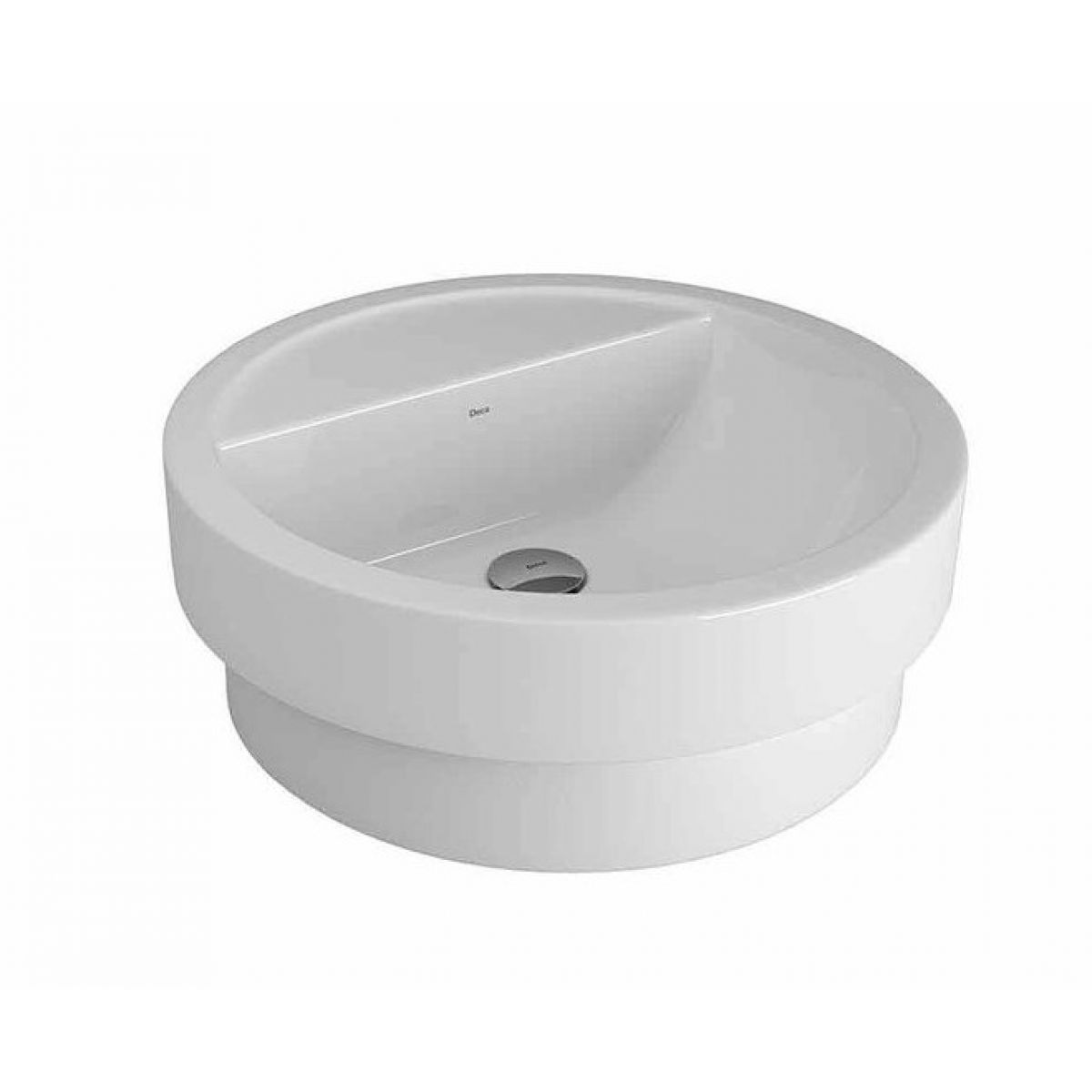 Cuba de Apoio/sobrepor Deca com Mesa Cil&iacute;ndrica Branco