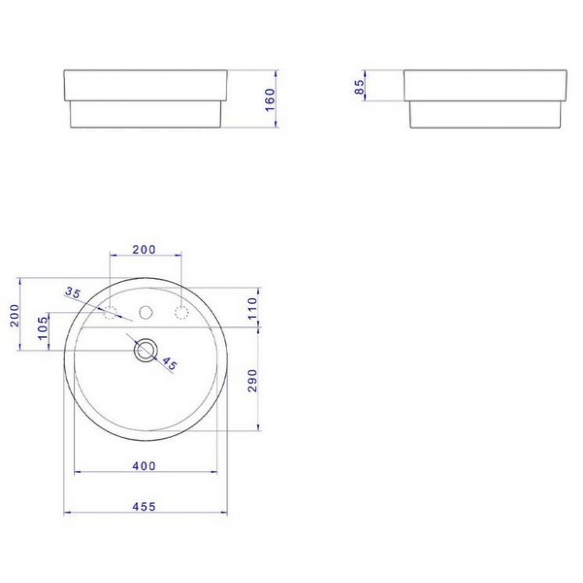 Cuba de Apoio/sobrepor Deca com Mesa Cil&iacute;ndrica Branco