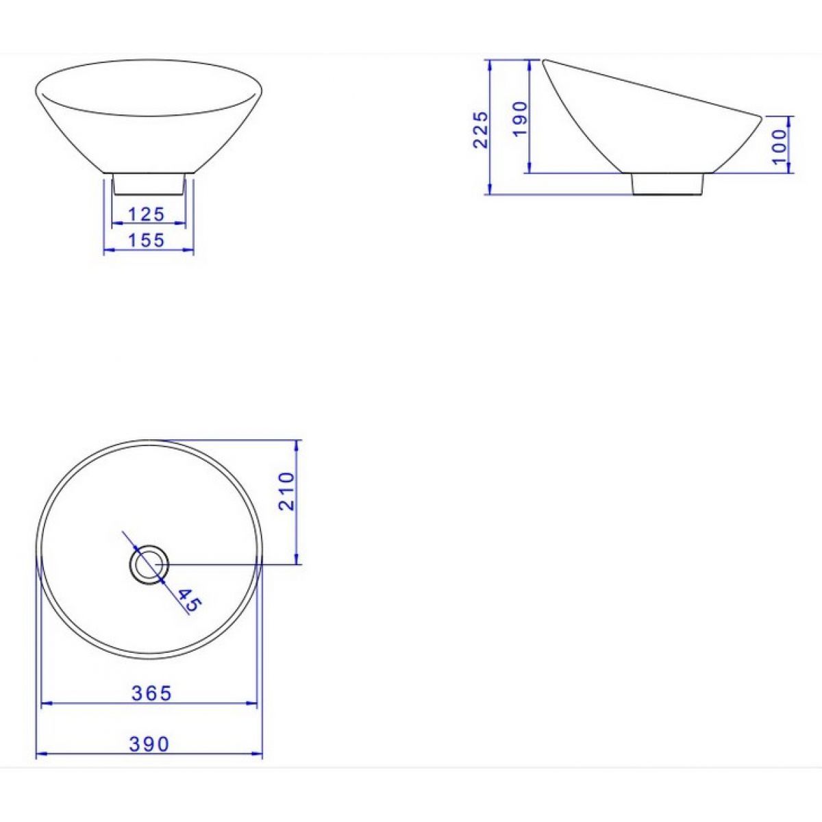 Cuba De Apoio Meia Lua Marrom Fosco