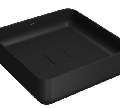 Transforme Seu Espaço com a Cuba Quadrada de Apoio 40cm Ébano Fosco L.11040.94 Deca 