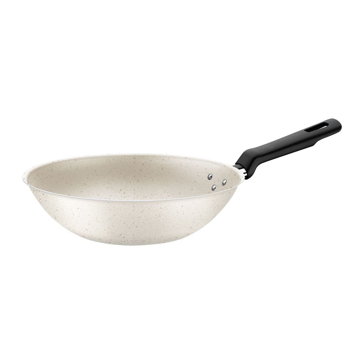 Wok Tramontina Loreto em Alum&iacute;nio com Revestimento Interno e Externo Antiaderente Starflon Max Bege 28 cm 3,6 L