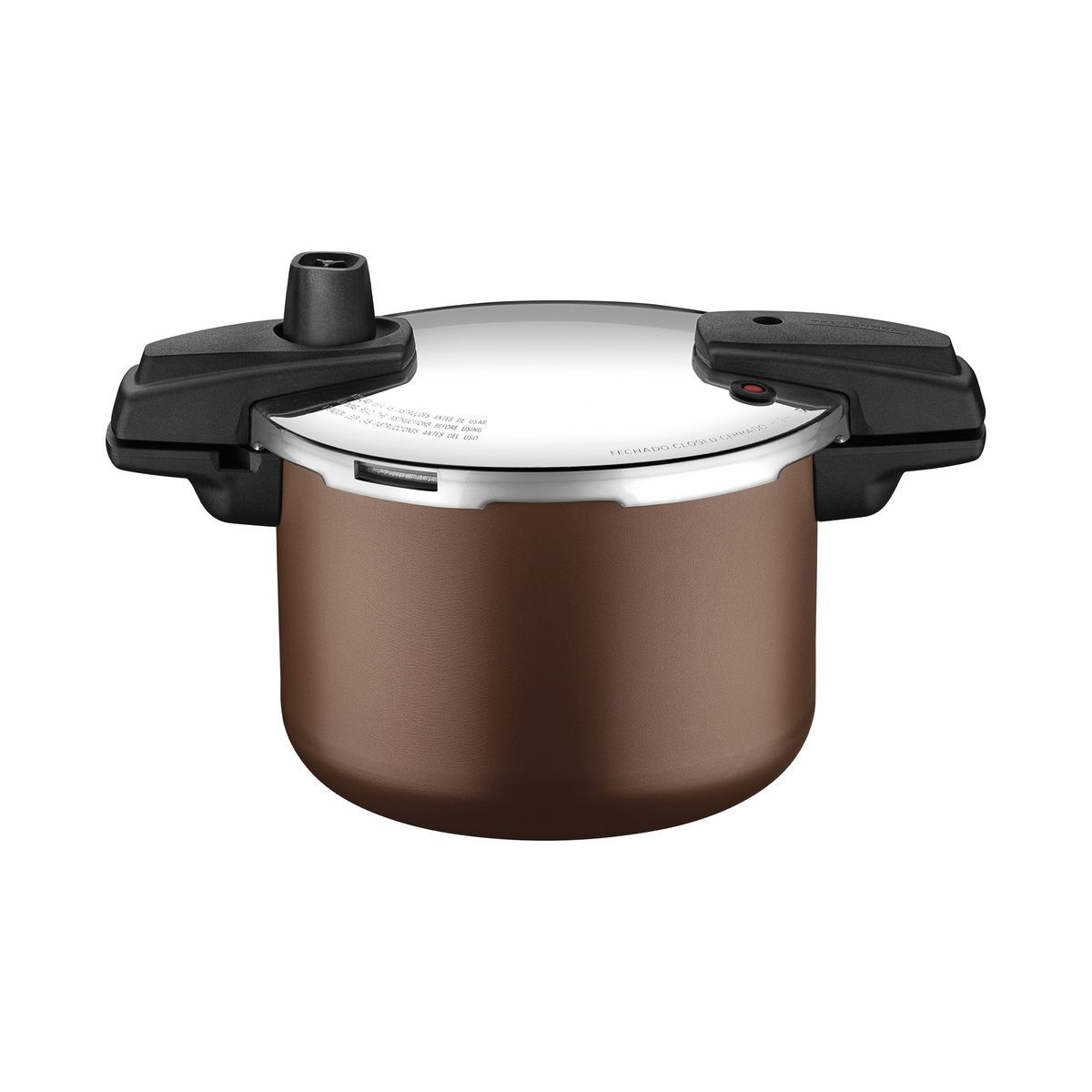 Panela de Press&atilde;o Tramontina Arizona Induction em Alum&iacute;nio com Revestimento Interno e Externo em Antiaderente Starflon Max Mocaccino 20 cm 4,5 L