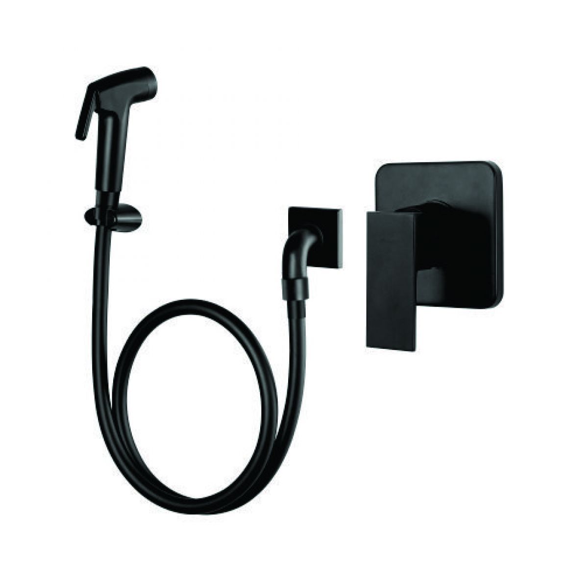 ACABAMENTO MONOCOMANDO CHUVEIRO 2996 C/ DUCHA HIG 52 PRETO MATTE CX