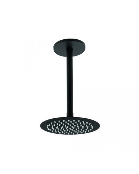 DUCHA TETO VERVE 64 - CANO 250MM PRETO MATTE CX