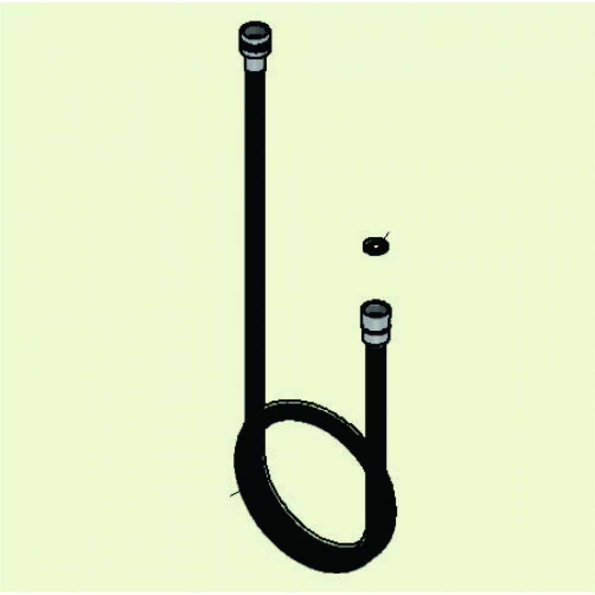 ENGATE FLEXIVEL DE DUCHA 1,20M PRETO MATTE CX