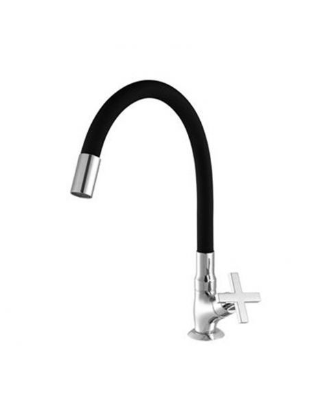 TORNEIRA COZINHA BANCADA 1173 C28 BM CROM/PRETO 1/4V CX